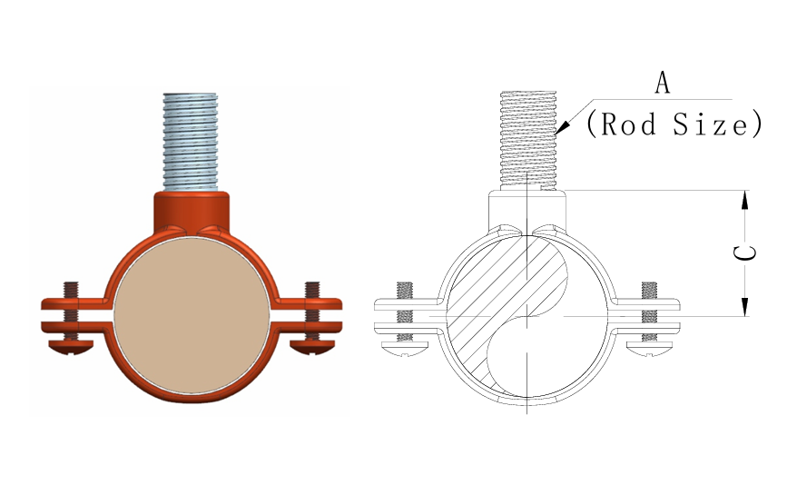 abrazadera de un tubo