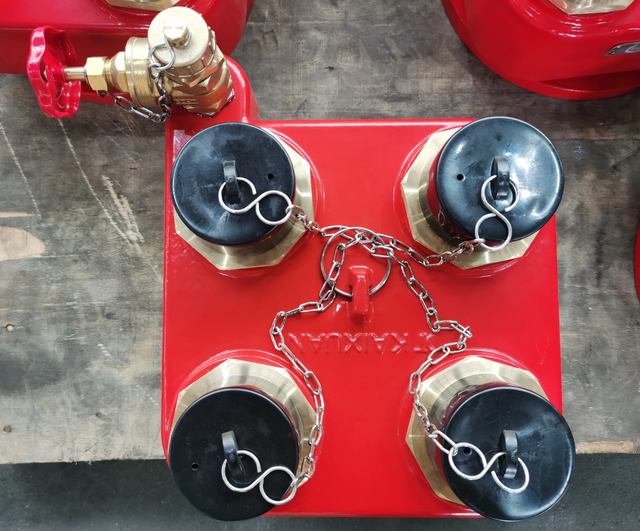 Conexión siamesa para bomberos de 2 y 4 vías para sistemas de boca de incendios