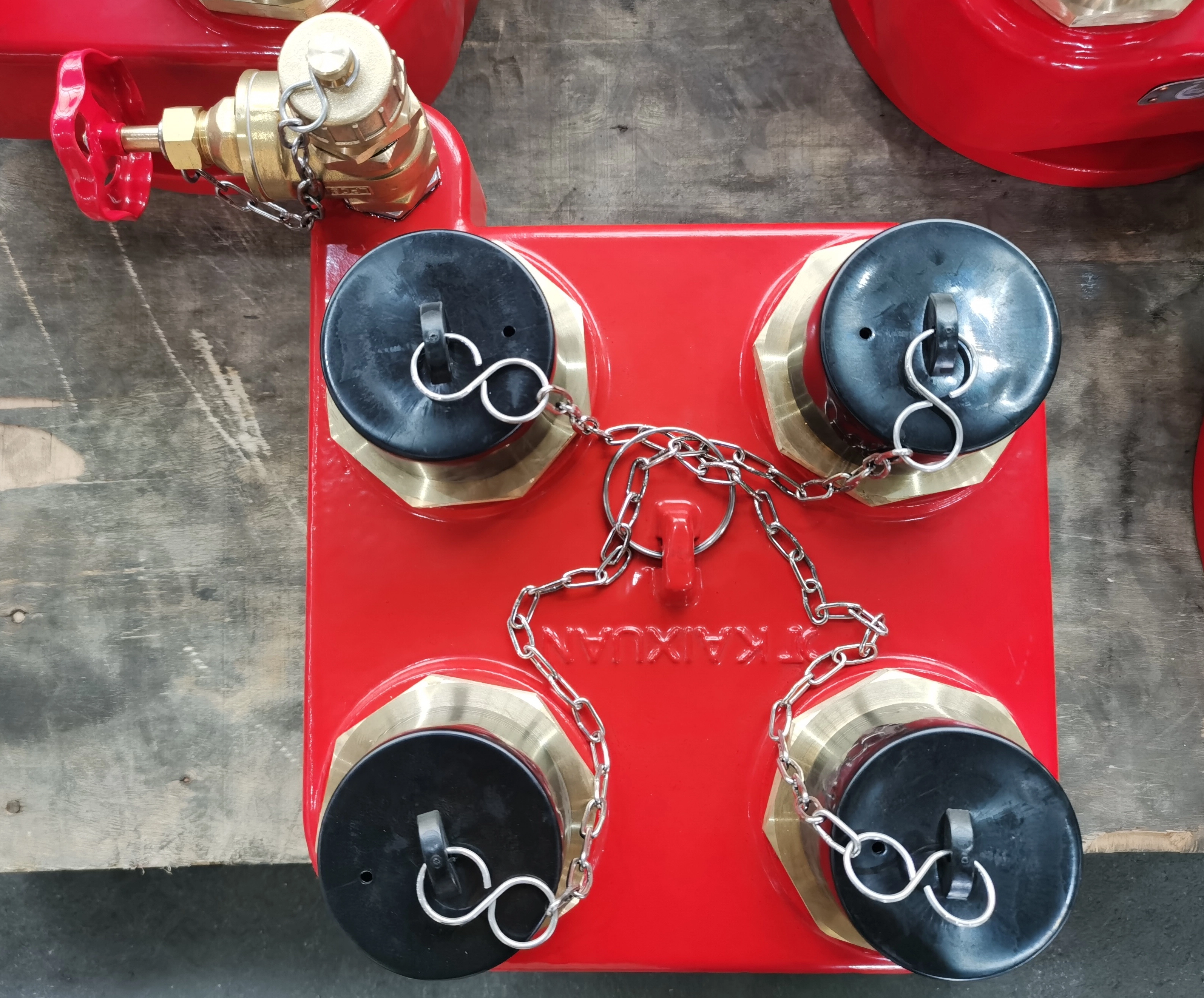 Conexión siamesa para bomberos de 2 y 4 vías para sistemas de boca de incendios