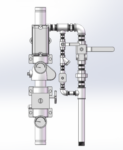 Conjunto de válvula de control y tipo de gabinete izquierdo