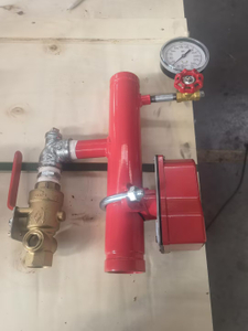 Elevador ranurado comercial preensamblado con válvula de prueba y drenaje