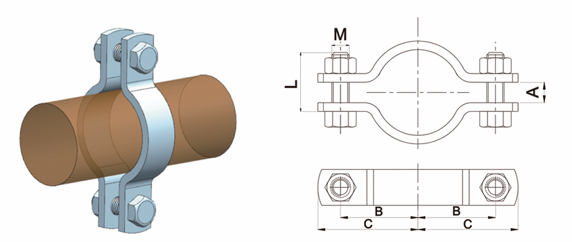 abrazadera de un tubo