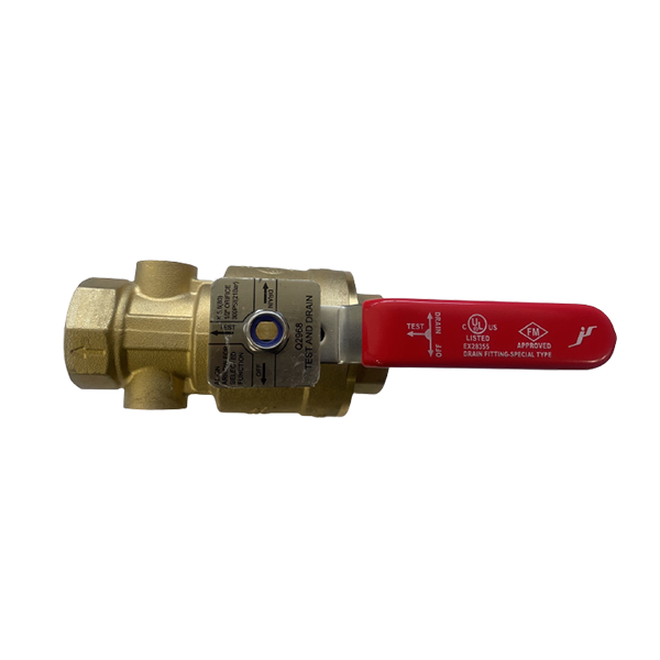 Válvula de drenaje y prueba de latón