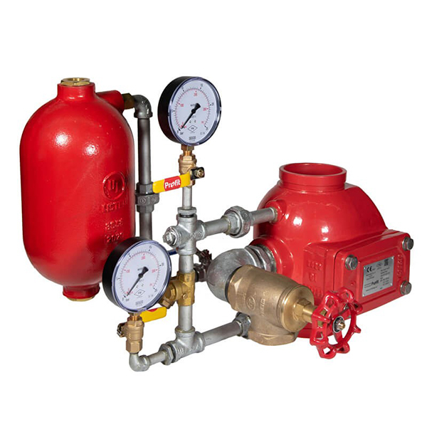 Válvula de retención de alarma húmeda ranurada