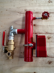 Conjuntos de colectores verticales comerciales y residenciales con interruptor de flujo con sensor y prueba y drenaje 